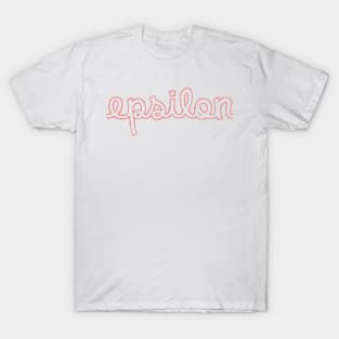 Epsilon Cursive Greek Letter T-Shirt